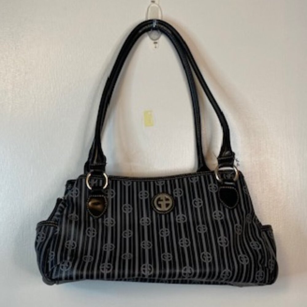 Giani Bernini Black and Gray shoulder bag
